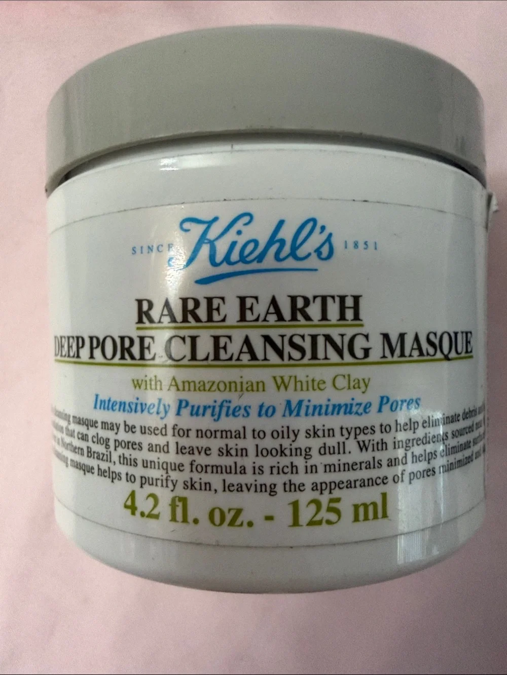 Kiehl's Rare Earth Deep Pore Cleansing Masque — White and Gray